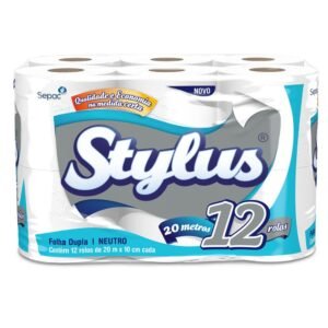 PAPEL HIG FOLHA DUPLA 12UN 20M STYLUS