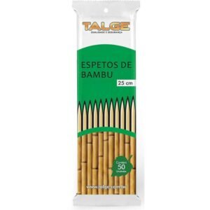 ESPETO DE BAMBU 25CM 50UN TALGE