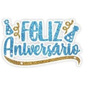 PAINEL LETREIRO GLITTER AZUL UN PIFFER