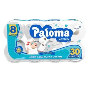 PAPEL HIGIENICO NEUTRO 8UN 30MT PALOMA