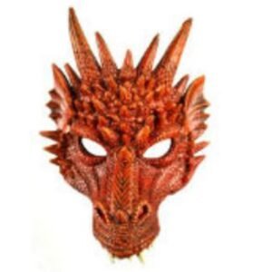 MASCARA DRAGAO LUXO VERMELHO BRFESTAS