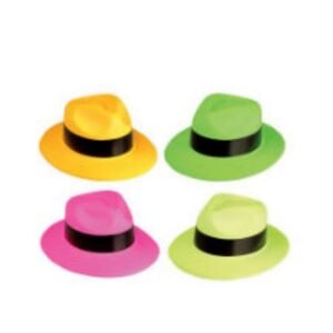 CHAPEU GANGSTER NEON C/FITA BRFESTAS