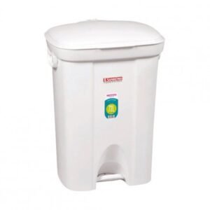 LIXEIRA PL C/PEDAL BRANCA 72LT SANREMO