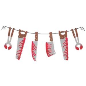 FAIXA HALLOWEEN FERRAMENTAS C/SANGUE UN PIFFER