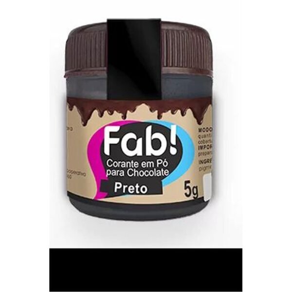 CORANTE PO P/CHOCOLATE PRETO 5G FAB