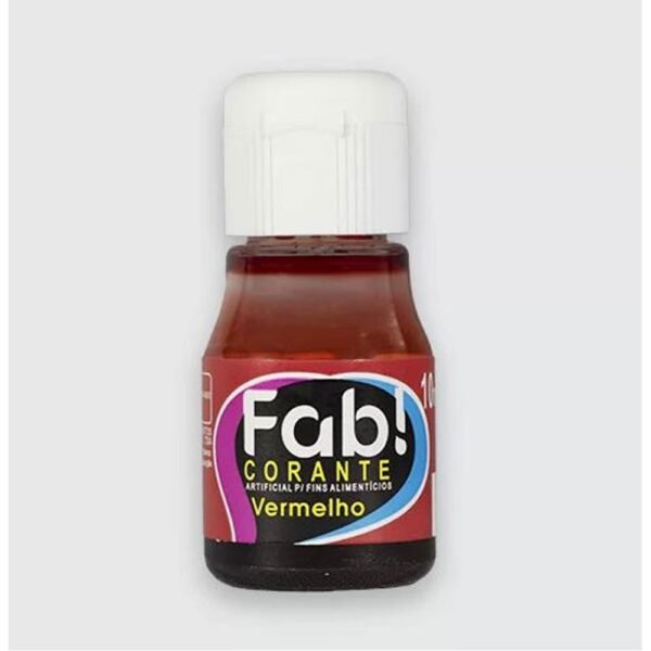 CORANTE LIQUIDO VERMELHO 10ML FAB