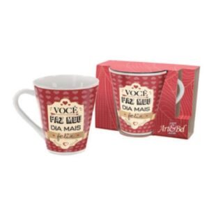 CANECA PORC 300ML VC FAZ MEU DIA + FELIZ