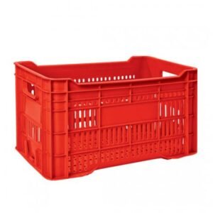 CAIXA PLASTICA VERMELHA 56X36X31CM ARQPLAST.