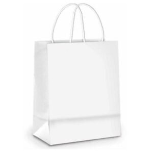 SACOLA PAPEL BRANCA P 21,5X15X8 PACKPEL