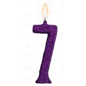 VELA PARABENS GLITTER ROXA N.7 REGINA